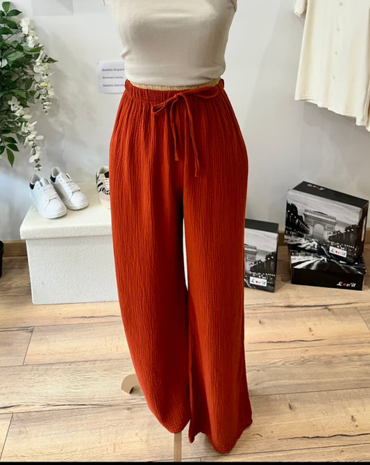 Pantalon terracotta